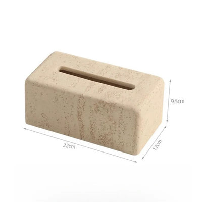 AUREA™ Travertine Tissue Box