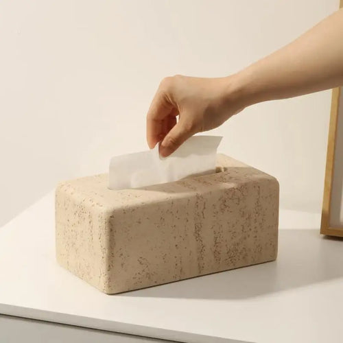 AUREA™ Travertine Tissue Box