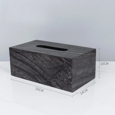 SAIDKOCC 25x14x10CM Natuurlijke Marmeren Steen Jade Onyx Donker Koffie India Groene Travertijn Grote Tissue Box Opbergorganisatie Case