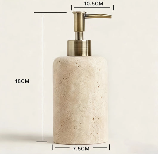 Natuurlijke Travertijn Zeepdispenser Roestvrij Staal/Gouden Pomp Luxe Moderne Marmeren Vloeibare Zeepfles Toilet Hotel Gebruik