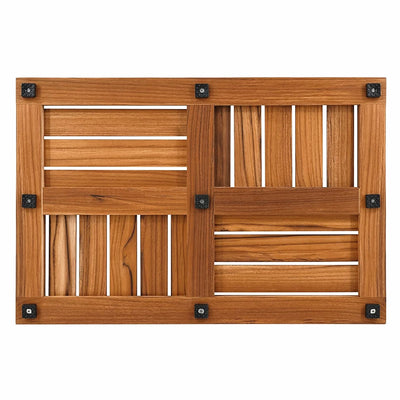 Houten douchemat op maat, antislip, stevige houten vloermat voor binnen de douche, luxe spa, thuis of buiten.