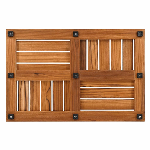 Houten douchemat op maat, antislip, stevige houten vloermat voor binnen de douche, luxe spa, thuis of buiten.