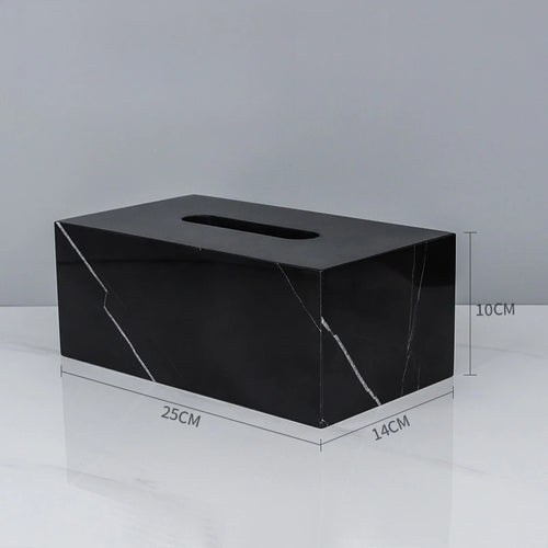 SAIDKOCC 25x14x10CM Natuurlijke Marmeren Steen Jade Onyx Donker Koffie India Groene Travertijn Grote Tissue Box Opbergorganisatie Case