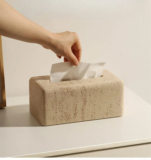 AUREA™ Travertine Tissue Box