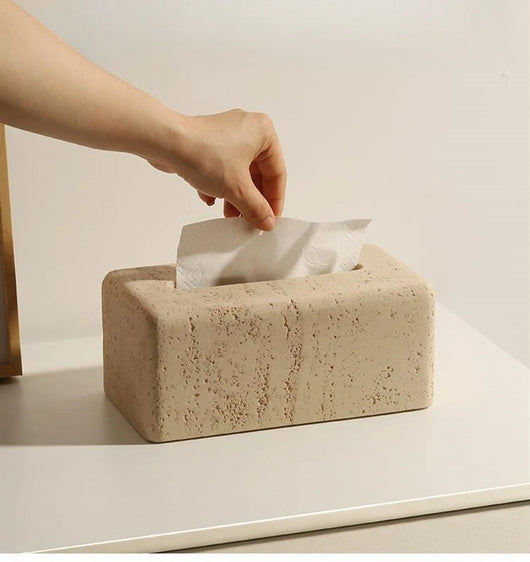 AUREA™ Travertine Tissue Box